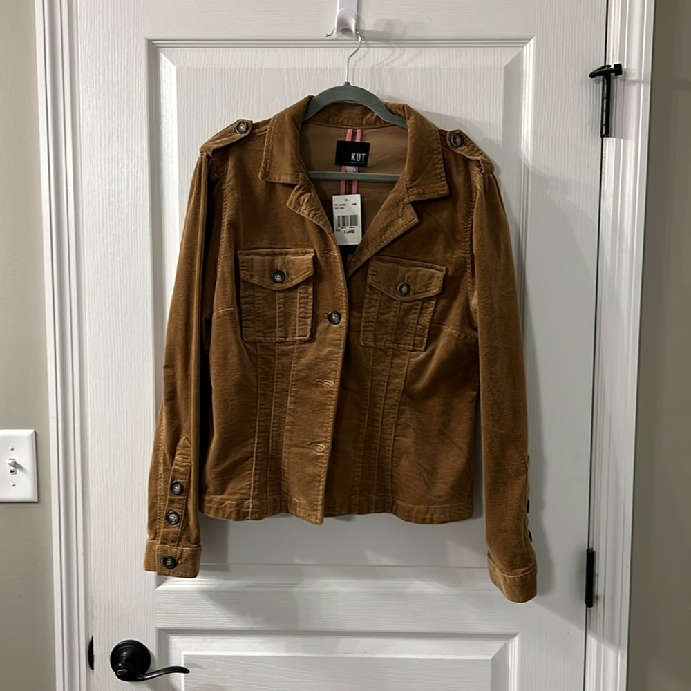 Kut From The Cloth corduroy jacket in Camel size XL New With Tags
